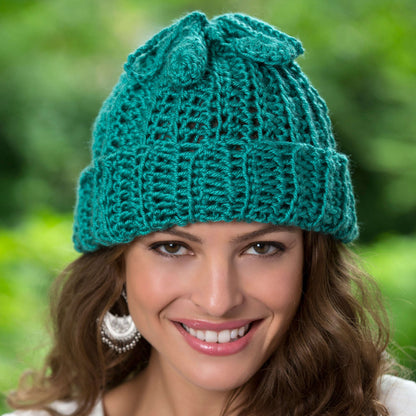 Red Heart Crochet Two-for-One Hat and Cowl Crochet Cowl made in Red Heart Soft Yarn