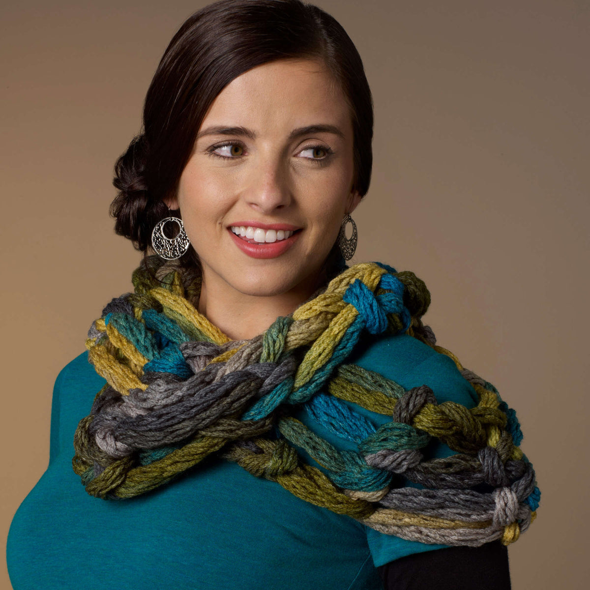 Crochet Cowl made in Red Heart Boutique Yarn