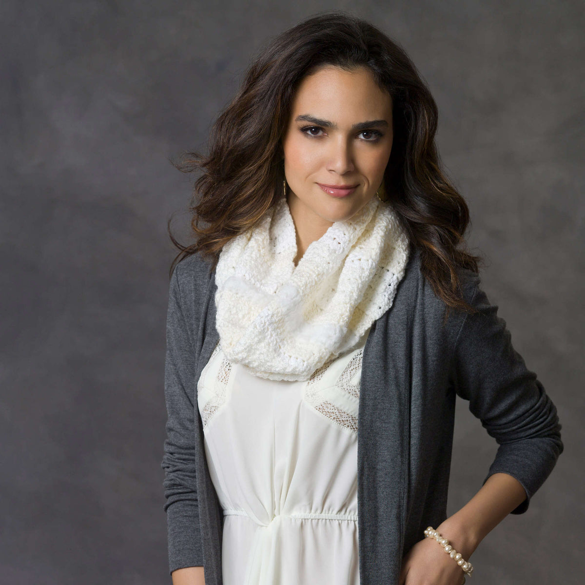 Crochet Cowl made in Red Heart Boutique Yarn