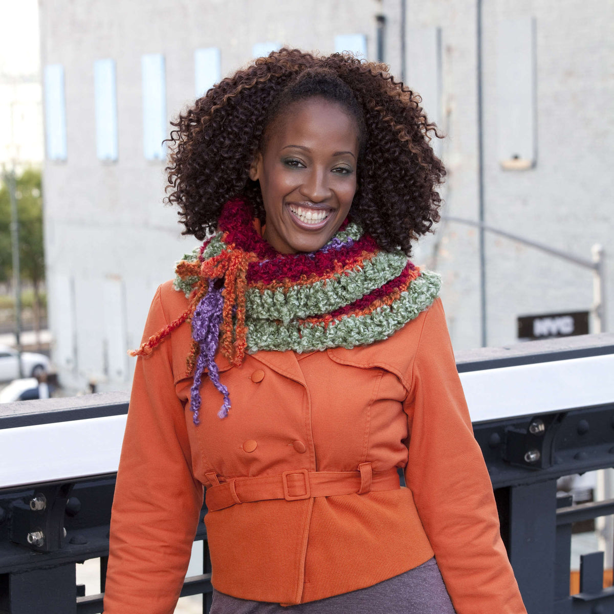 Crochet Cowl made in Red Heart Light & Lofty Yarn