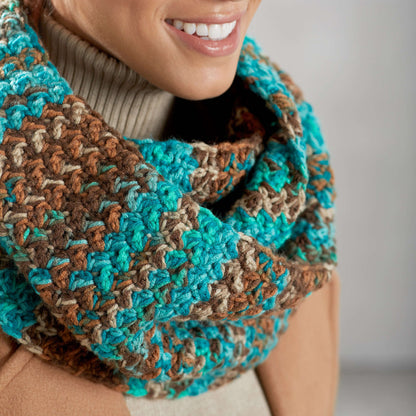 Red Heart Crochet Long & Twisted Cowl Crochet Cowl made in Red Heart Super Saver Yarn