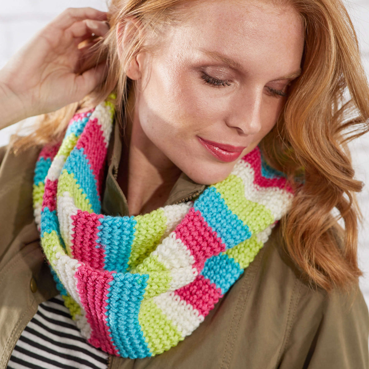 Crochet Cowl made in Red Heart Super Saver Yarn