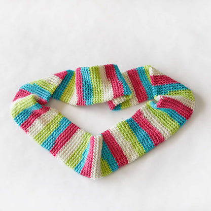 Red Heart Striped Crochet Cowl Crochet Cowl made in Red Heart Super Saver Yarn