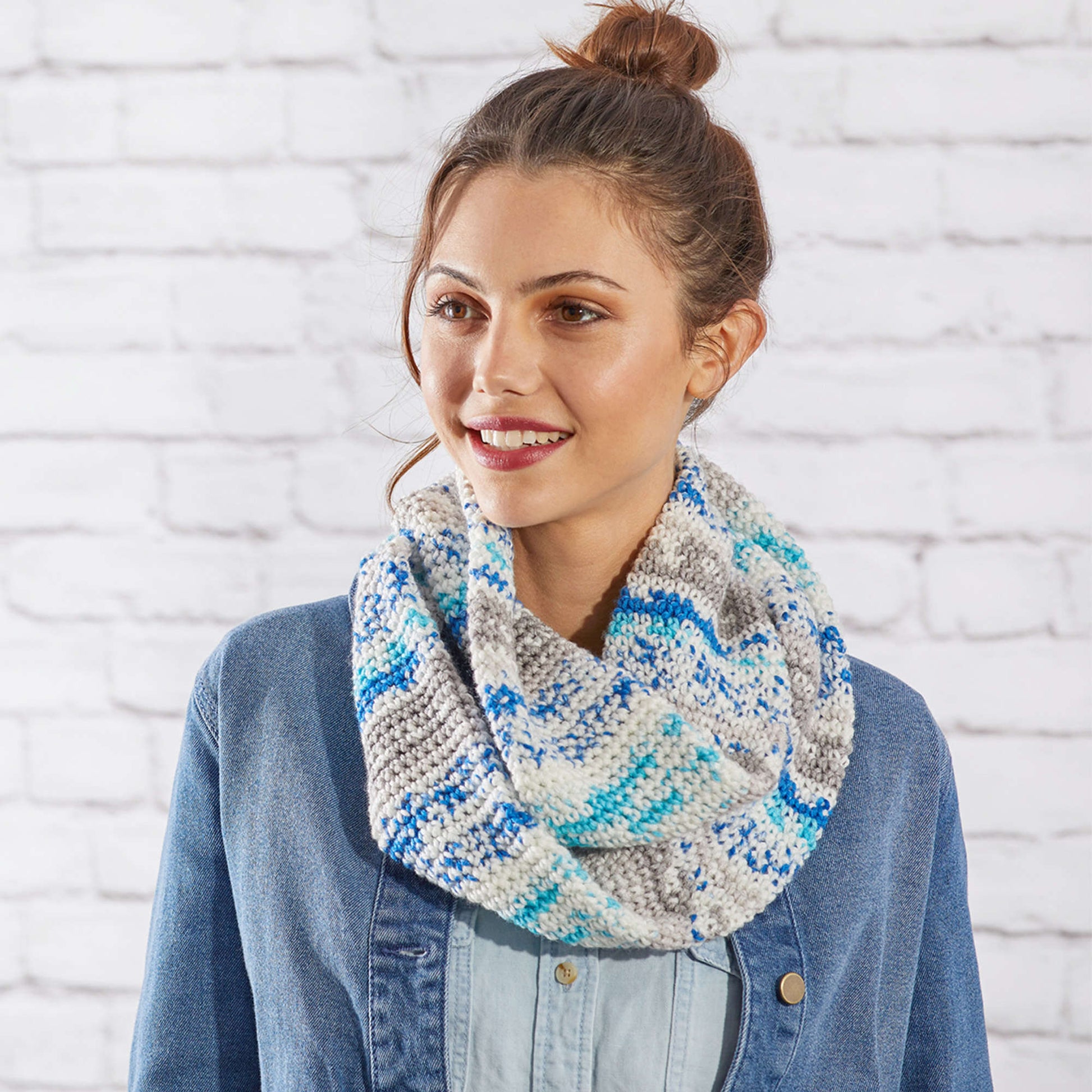 Red Heart Faux Fair Isle Cowl Yarnspirations