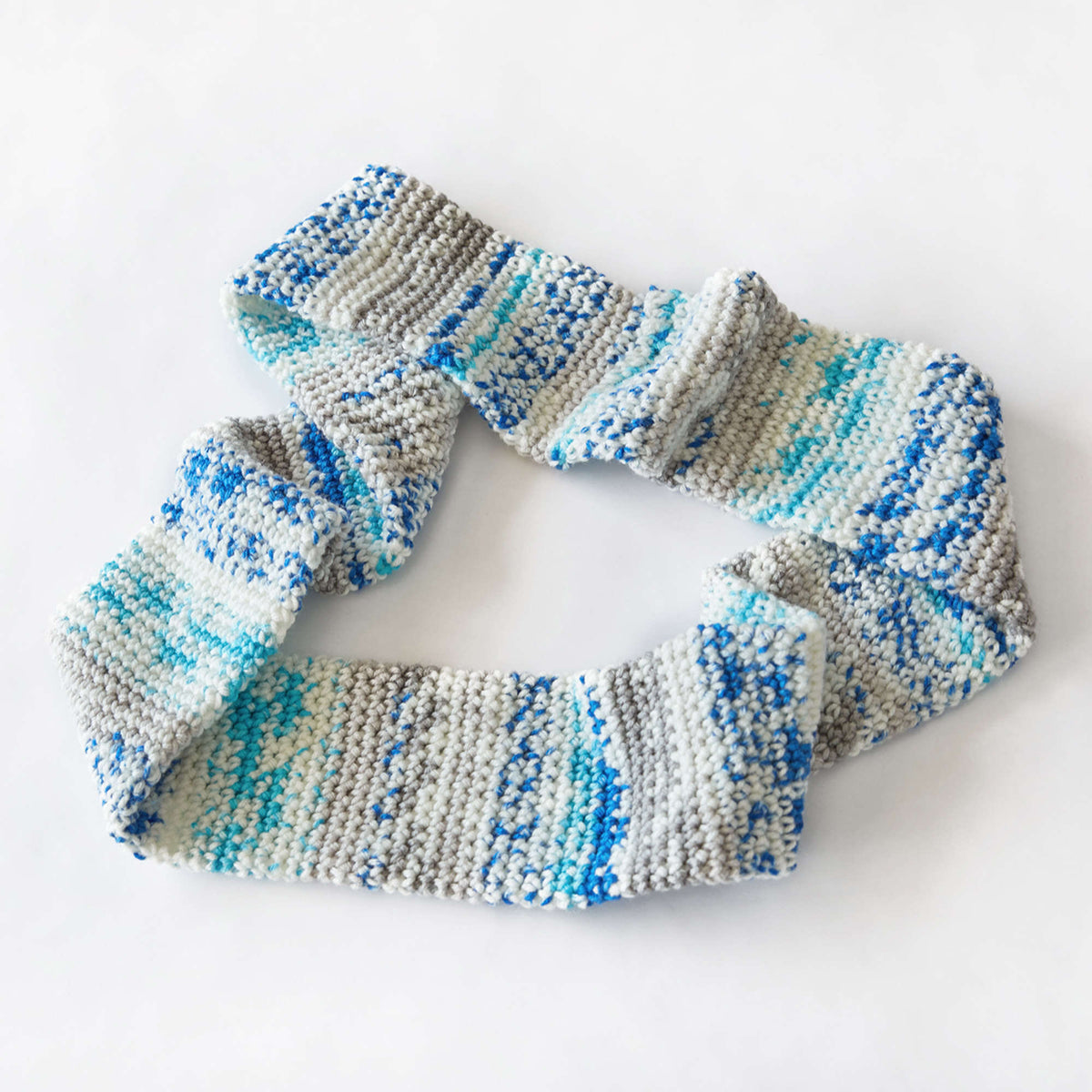 Crochet Cowl made in Red Heart Super Saver Fair Isle Yarn