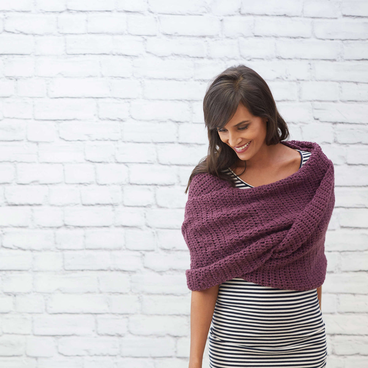 Crochet Cowl made in Red Heart Hygge Charm Yarn