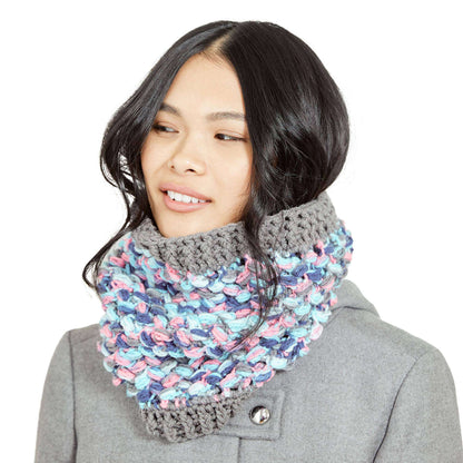 Red Heart Puff Stitch Crochet Cowl Single Size