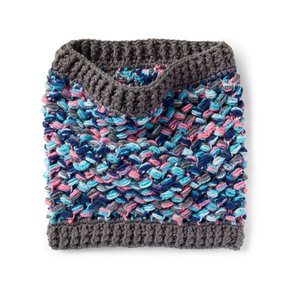 Red Heart Puff Stitch Crochet Cowl Single Size