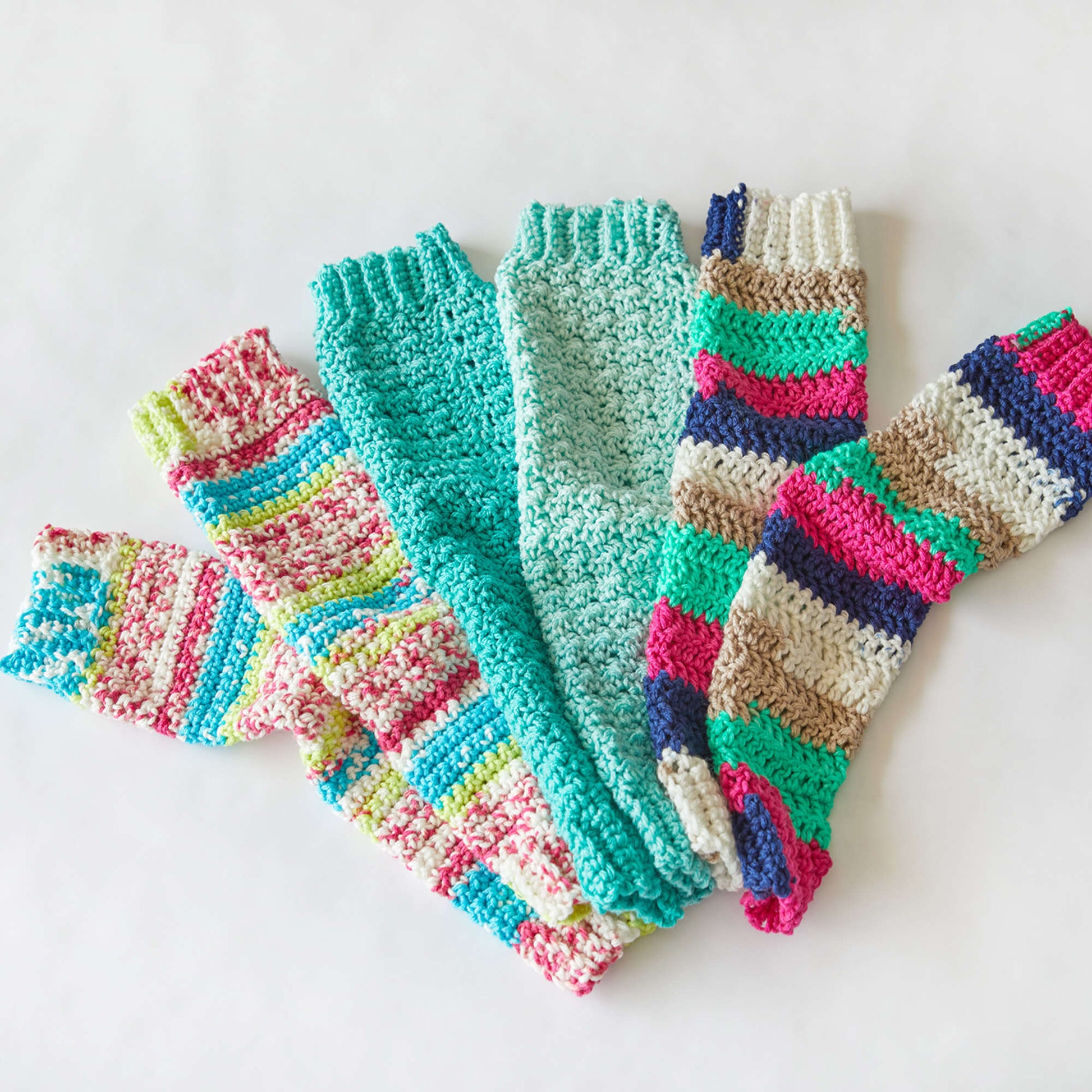 5+ Crochet Arm Warmers Free Easy Red Heart Ombre Arm Warmers Crochet Pattern | Yarnspirations