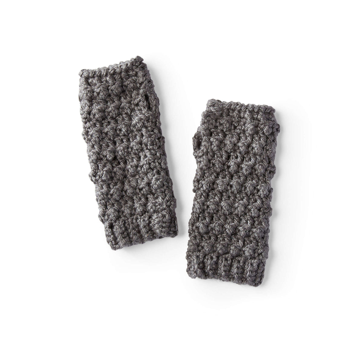 Crochet Wristers made in Red Heart Reflective Yarn