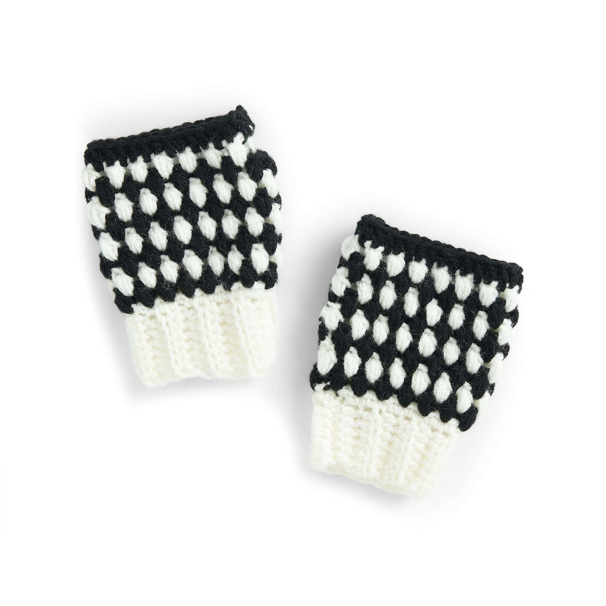 Red Heart Fingerless Crochet Gloves Single Size