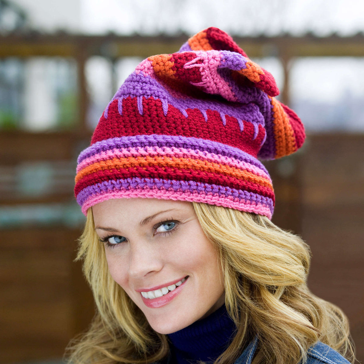 Crochet Hat made in Red Heart Super Saver Yarn