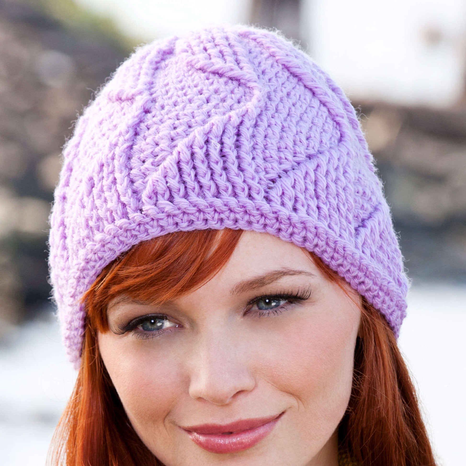 Free Red Heart Crochet Waves-A-Head Hat Pattern