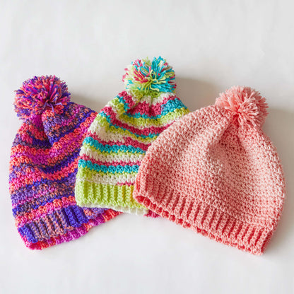 Red Heart Crochet Stripes Hat Crochet Hat made in Red Heart Super Saver Yarn