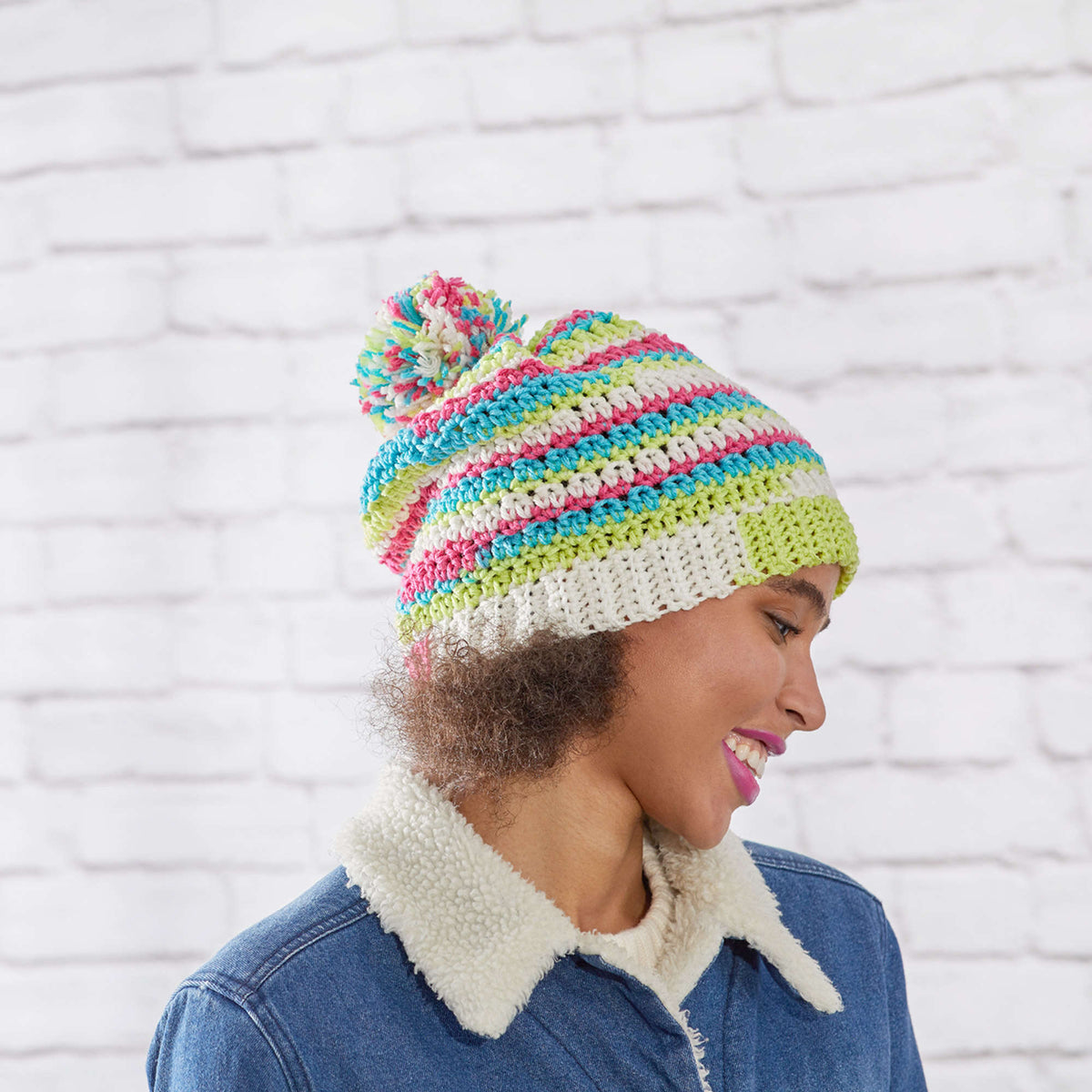 Crochet Hat made in Red Heart Super Saver Yarn