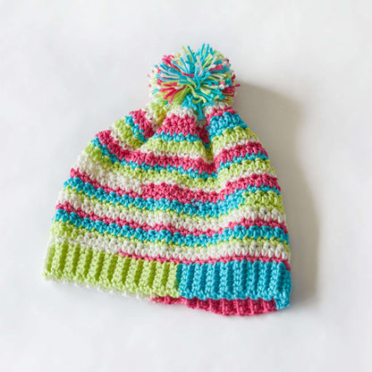 Red Heart Crochet Fair Isle Hat Crochet Hat made in Red Heart Super Saver Fair Isle Yarn