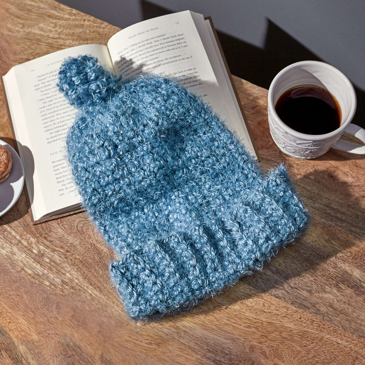 Crochet Hat made in Red Heart Hygge Yarn