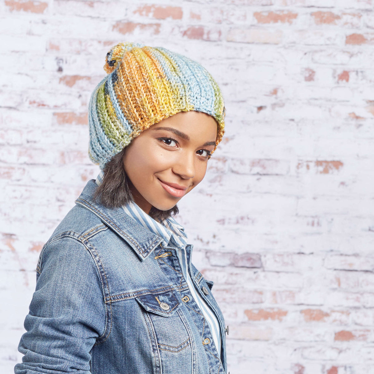 Crochet Hat made in Red Heart Hopscotch Yarn