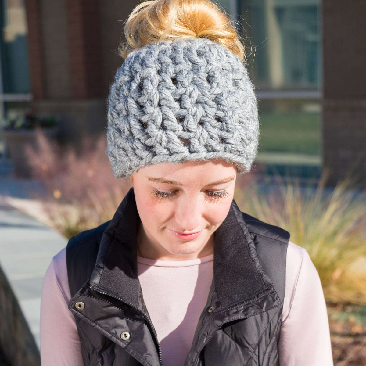Crochet Hat made in Red Heart Grande Yarn