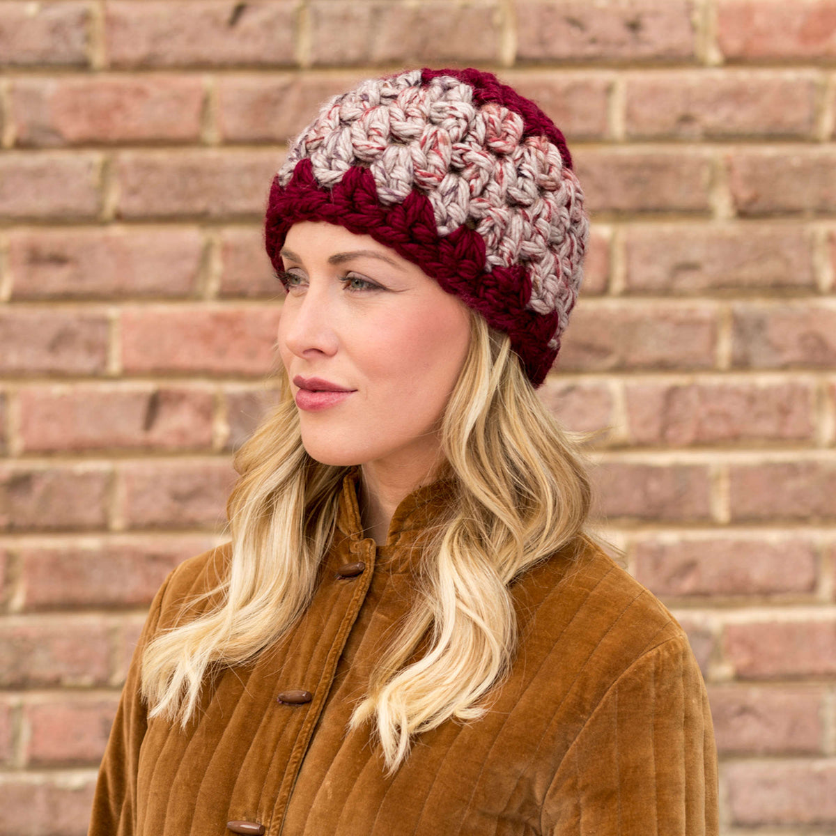 Crochet Hat made in Red Heart Grande Yarn