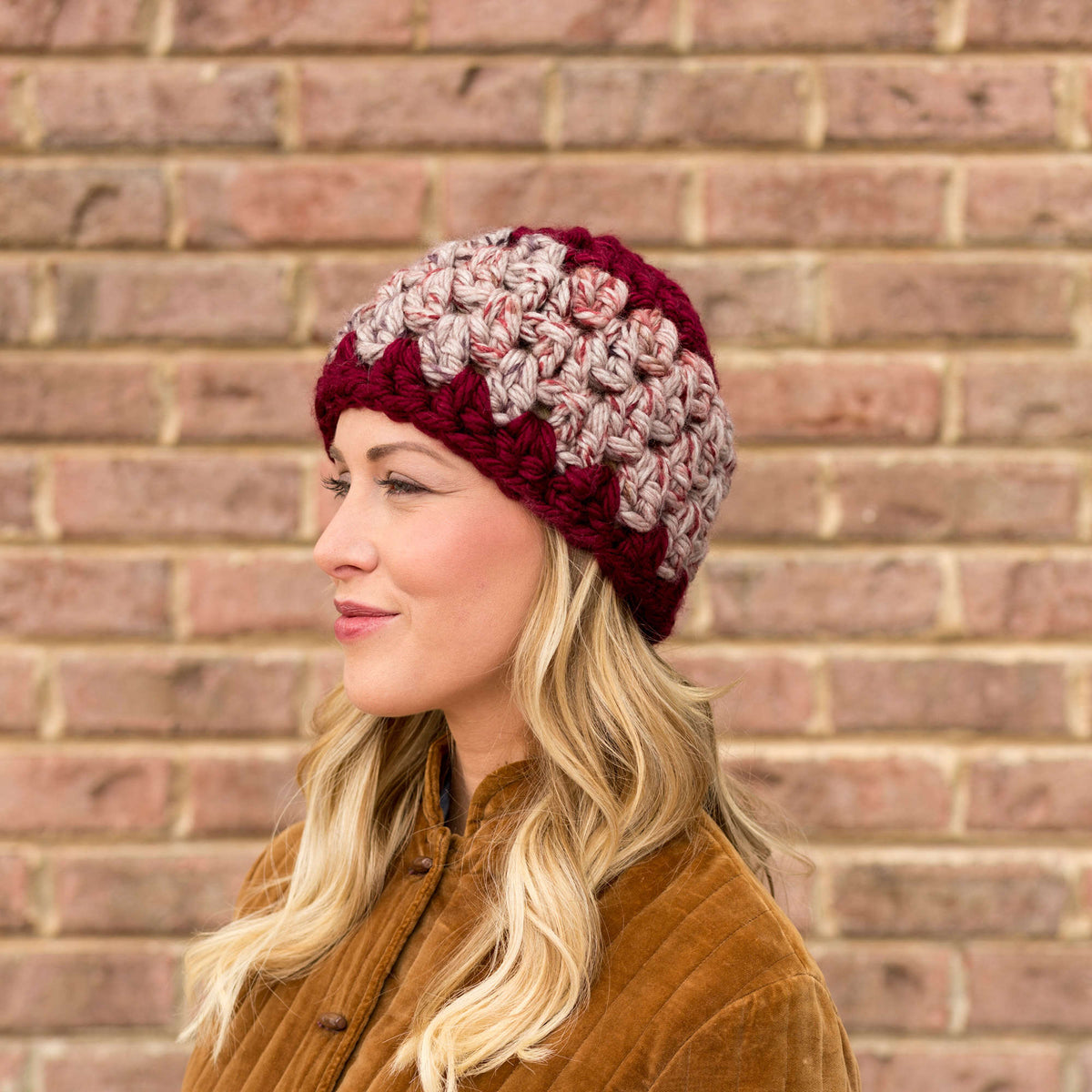 Crochet Hat made in Red Heart Grande Yarn