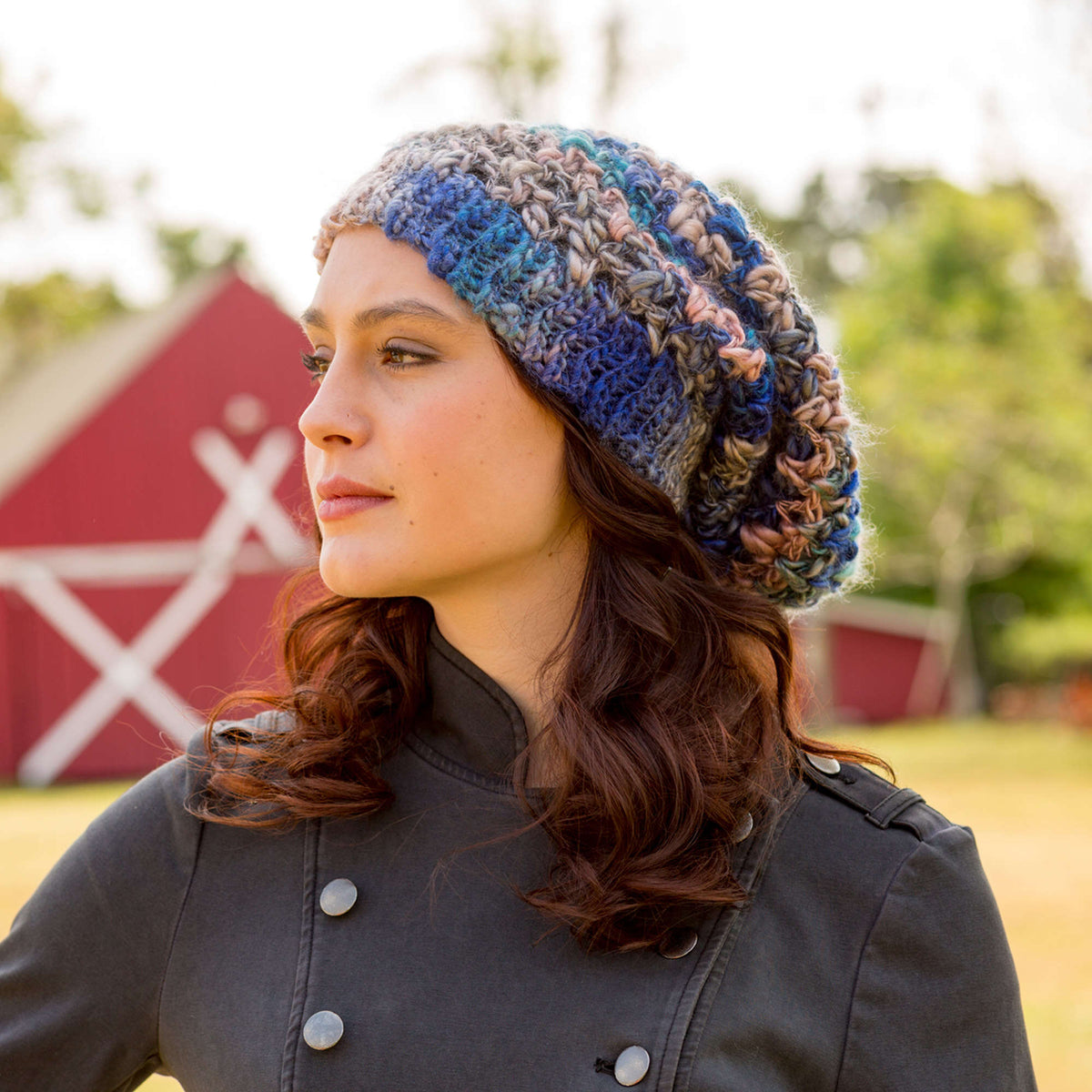 Crochet Hat made in Red Heart Boutique Yarn