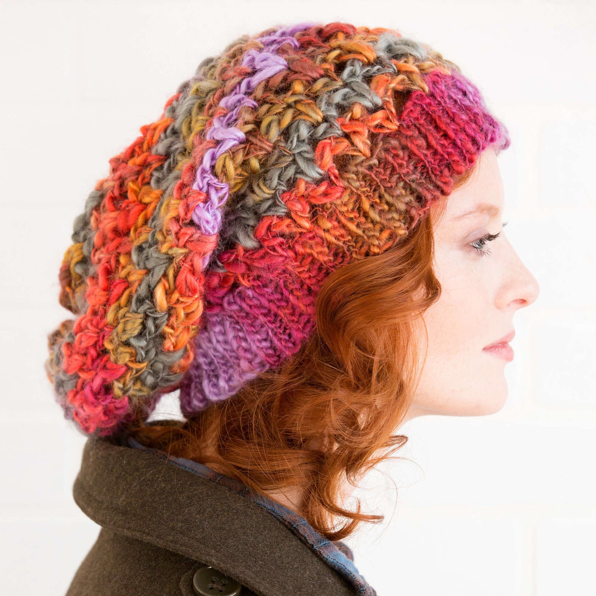 Free Red Heart Upscale Slouchy Hat Pattern