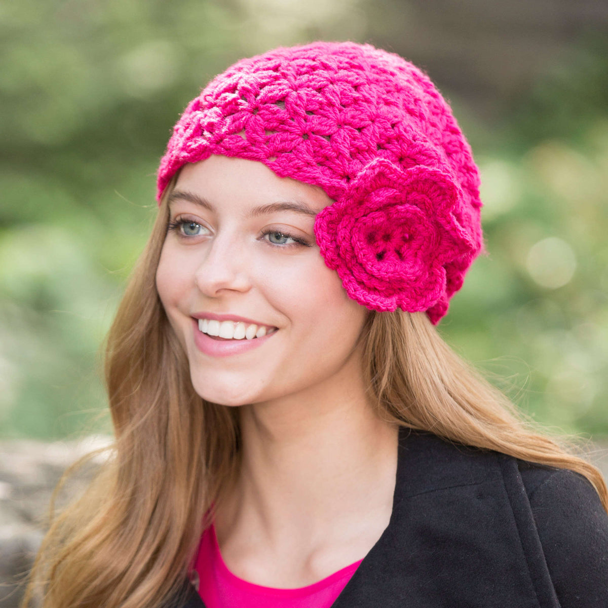 Crochet Hat made in Red Heart Super Saver Yarn