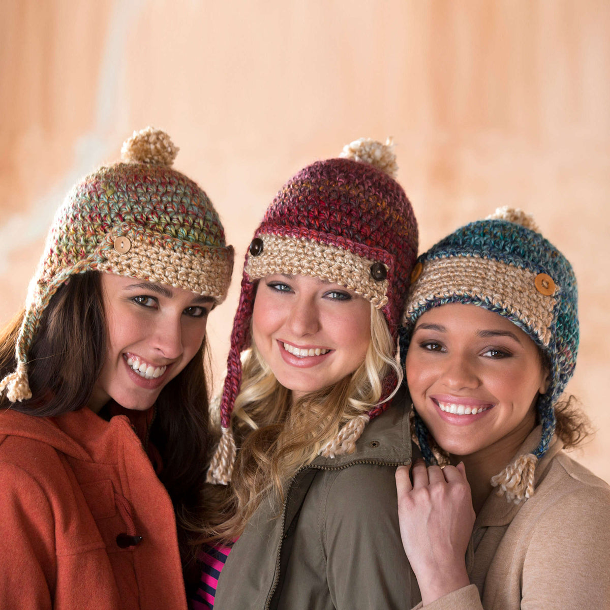 Crochet Hat made in Red Heart Medley Yarn