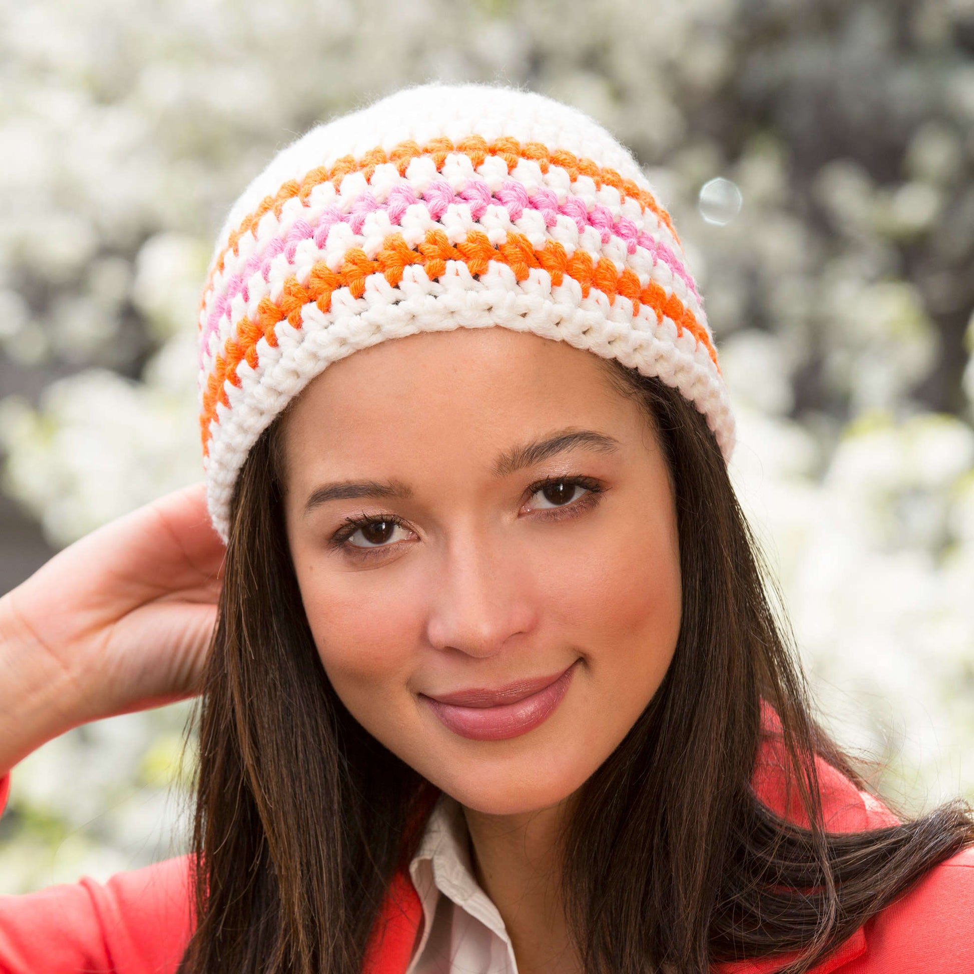 Free Red Heart Stripes For Your Beanie Crochet Pattern