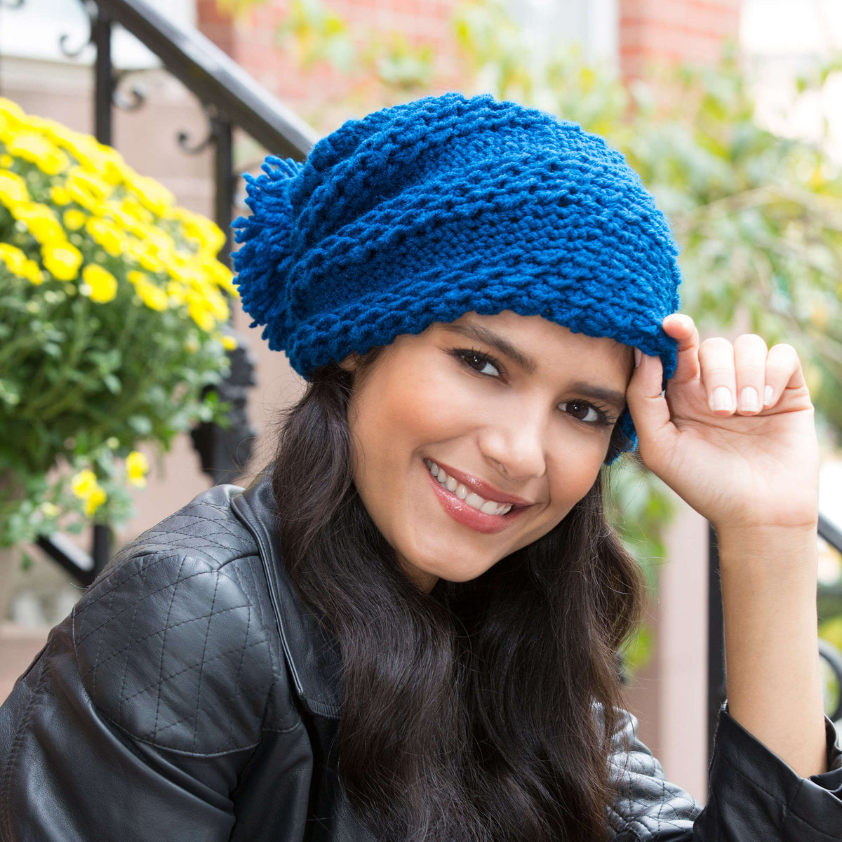 Red Heart Winter Blast Hat Pattern Tutorial Image