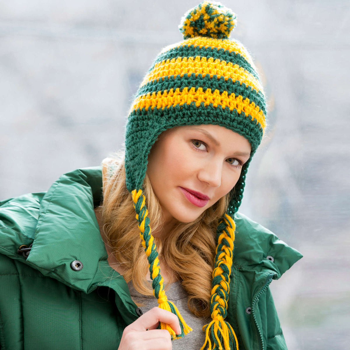 Crochet Hat made in Red Heart Team Spirit Yarn