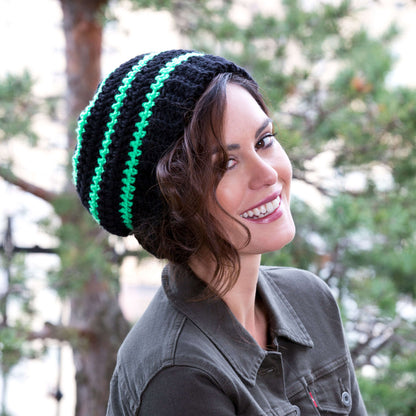 Red Heart Crochet Hats-a-Glow Crochet Hat made in Red Heart Super Saver Yarn