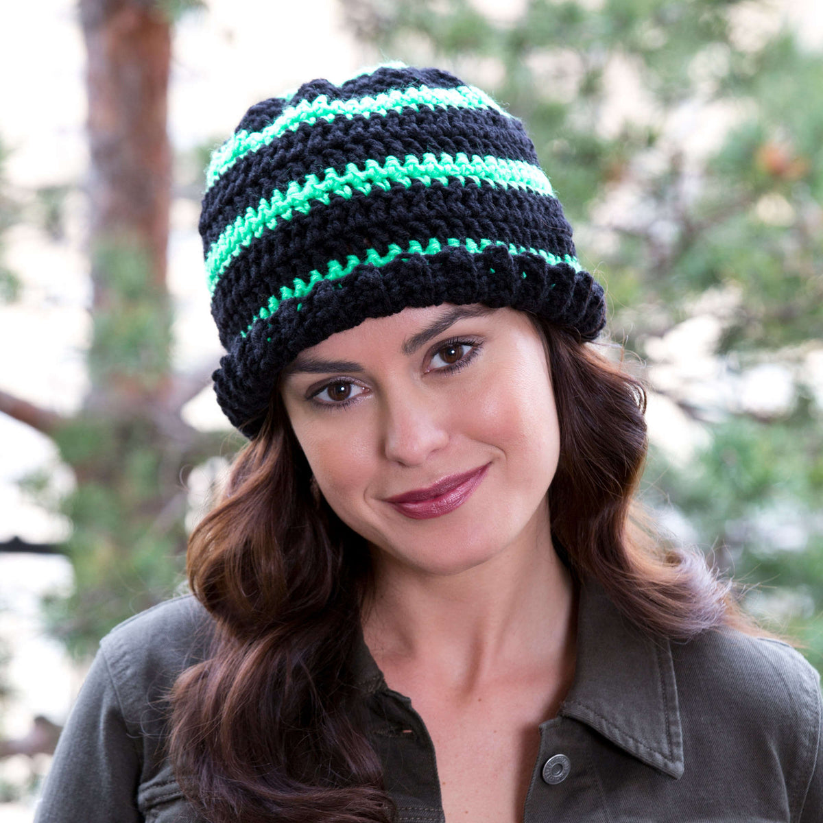 Crochet Hat made in Red Heart Super Saver Yarn