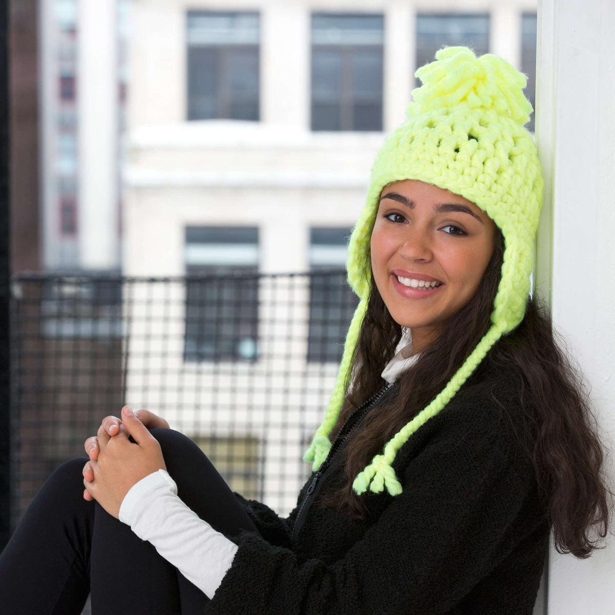 Crochet Hat made in Red Heart Vivid Yarn