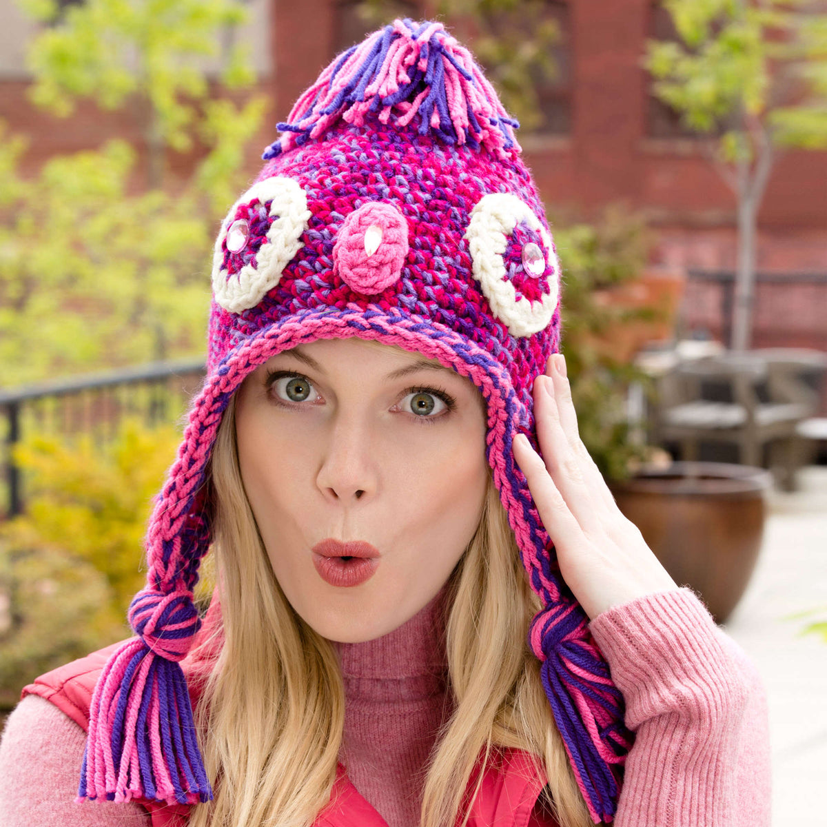 Crochet Hat made in Red Heart With Love Yarn