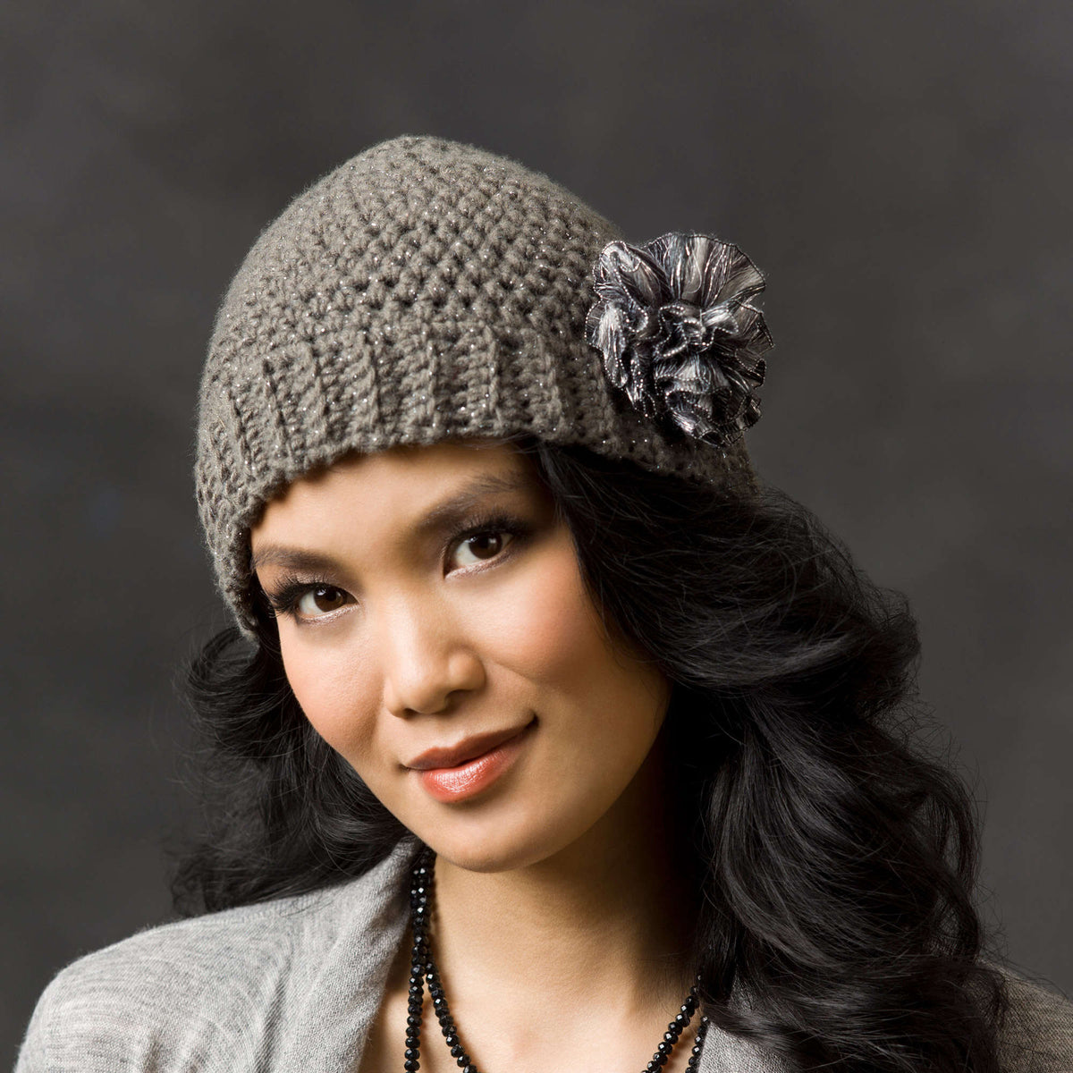 Crochet Hat made in Red Heart Boutique Yarn