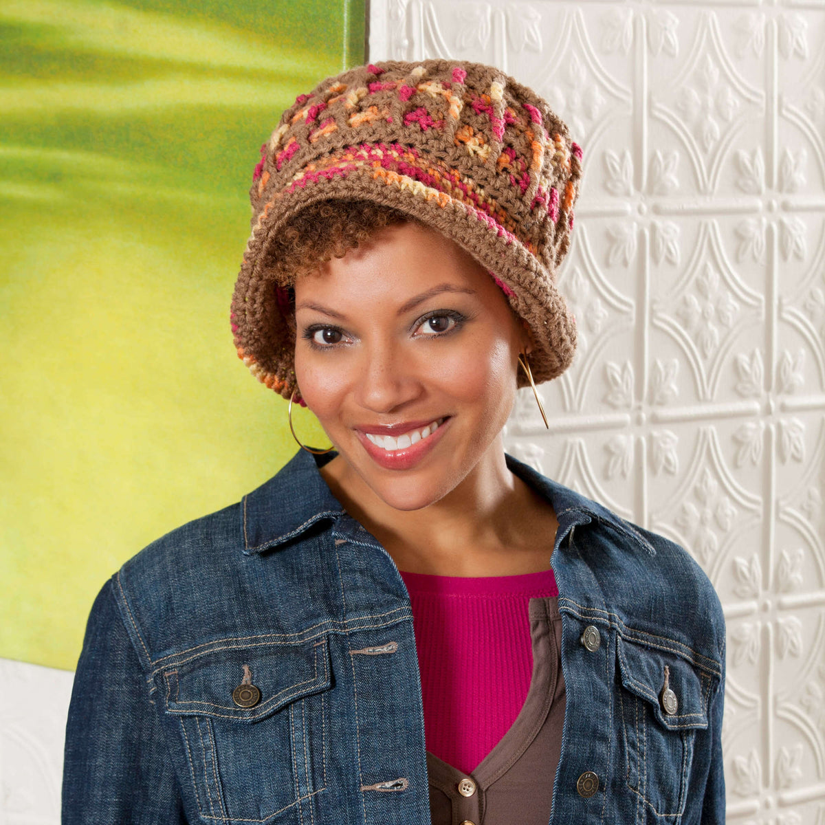 Crochet Hat made in Red Heart Super Saver Regular Yarn