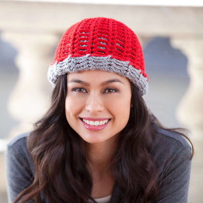 Red Heart Crochet Reversing the Beanie Crochet Beanie made in Red Heart Soft Yarn