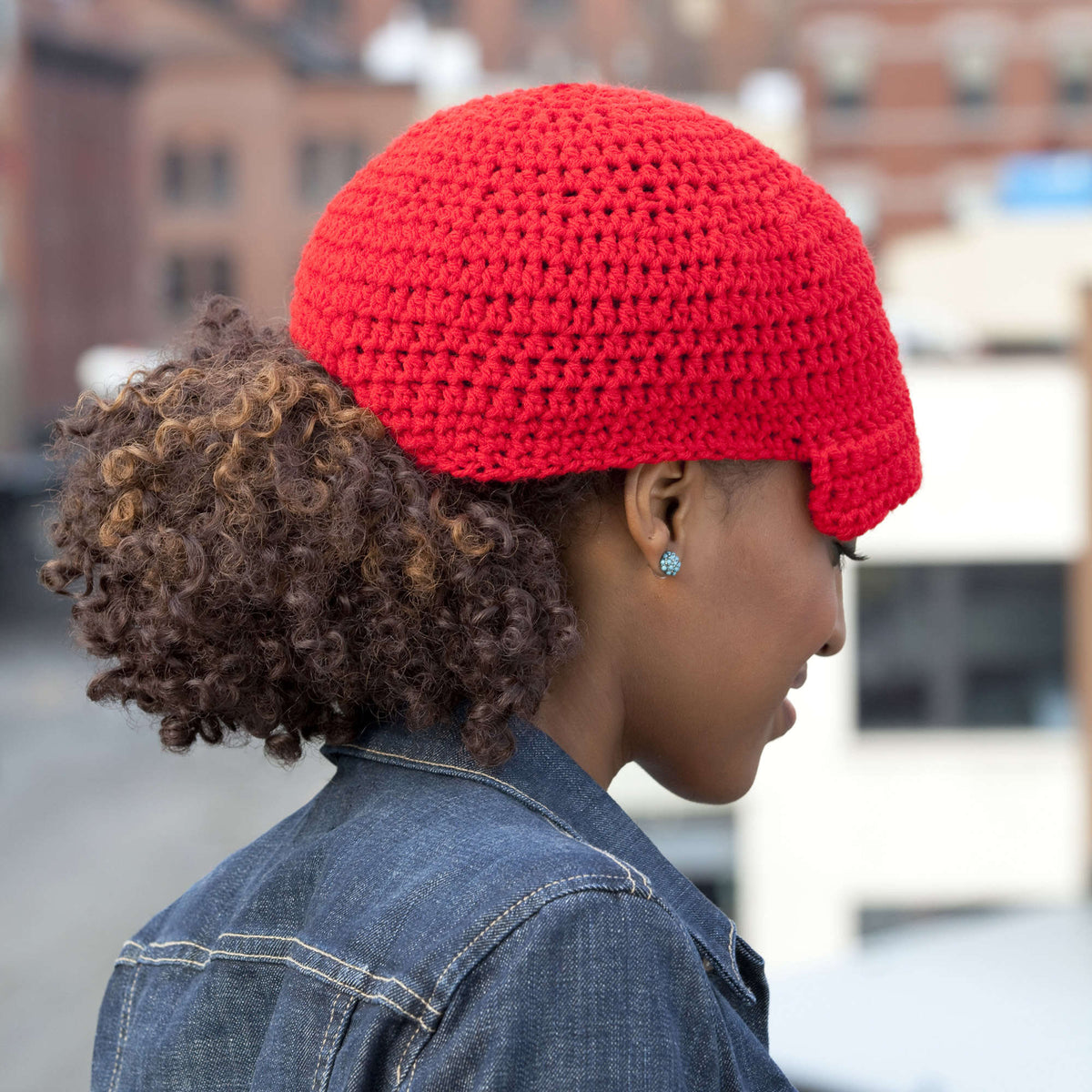 Crochet Hat made in Red Heart Super Saver Yarn