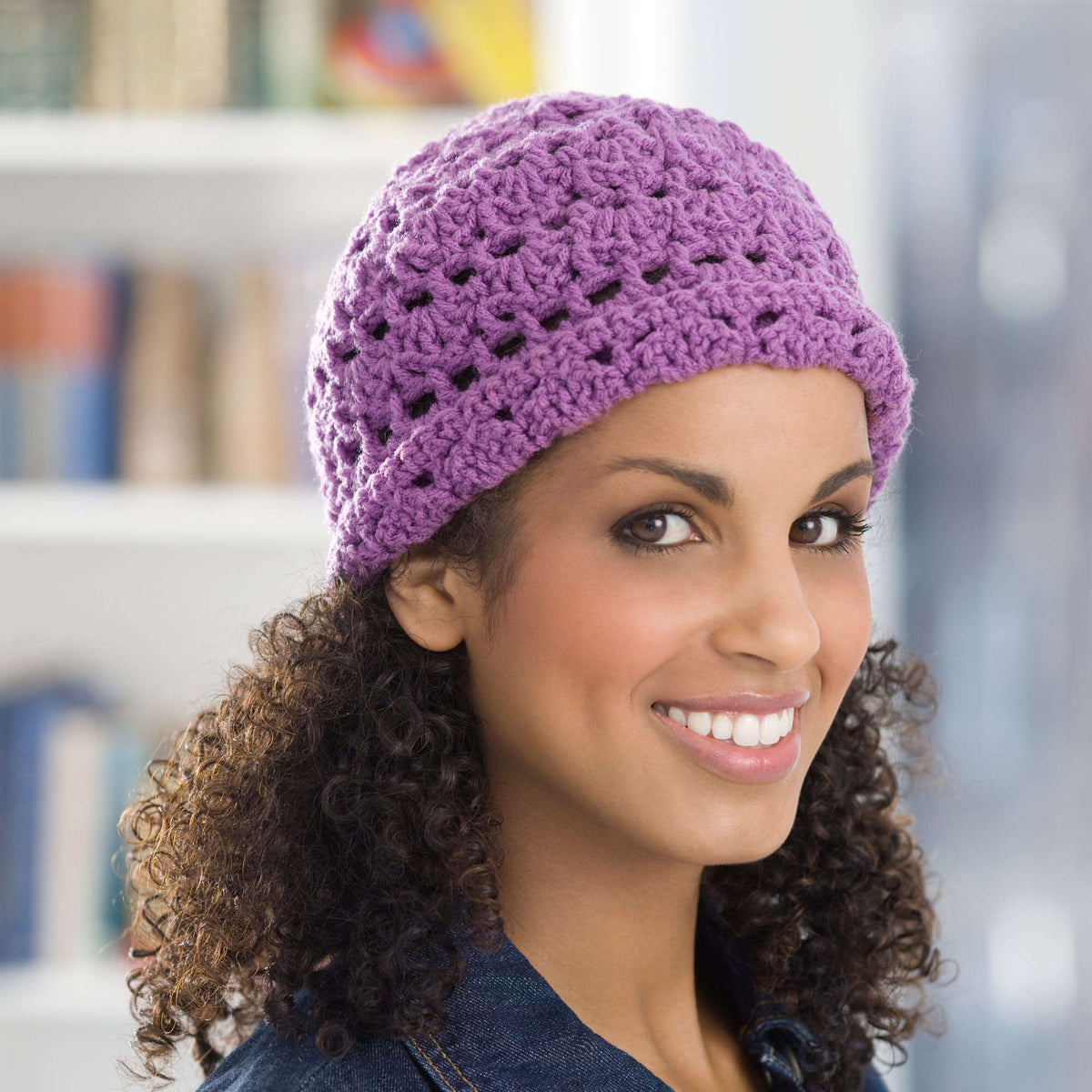 Crochet Hat made in Red Heart Super Saver Yarn