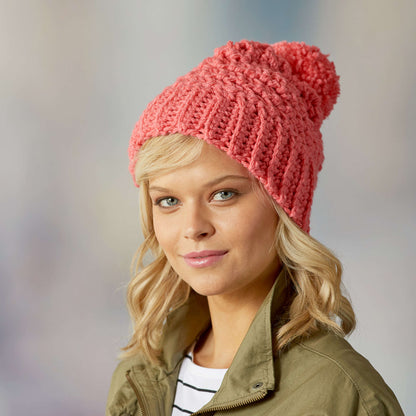 Red Heart Cute Crochet Hat Crochet Hat made in Red Heart With Love Chunky Yarn