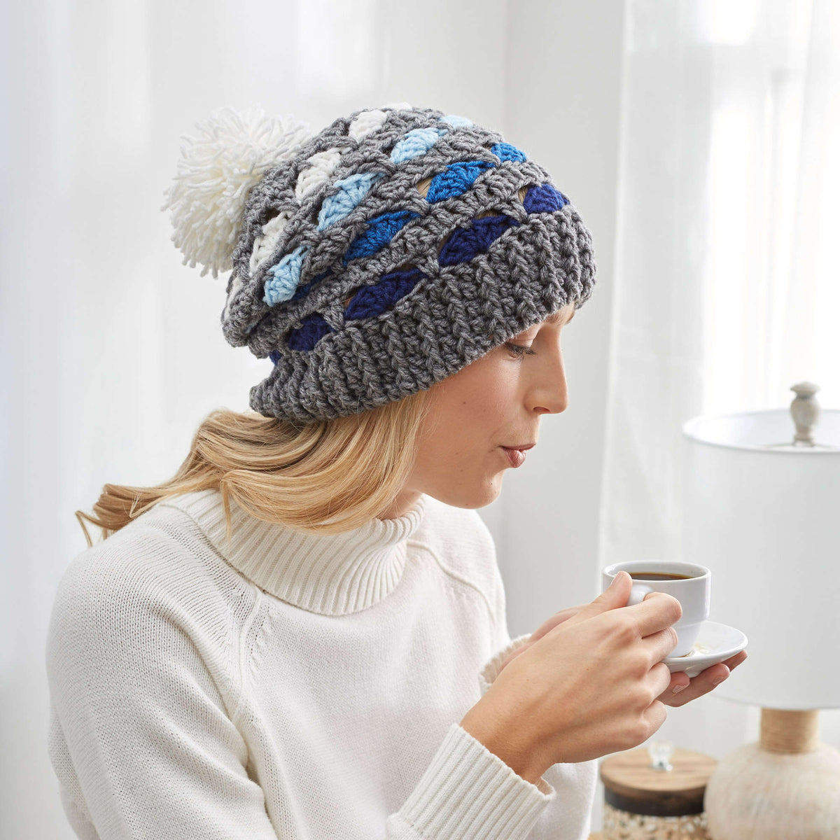 Crochet Hat made in Red Heart Super Saver Yarn