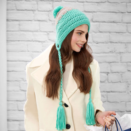 Red Heart Crochet Ganymede Hat Crochet Hat made in Red Heart Soft Essentials Yarn