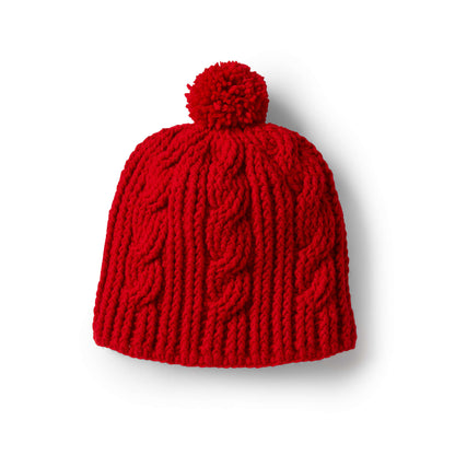 Red Heart Crochet Cable Rib Hat Single Size