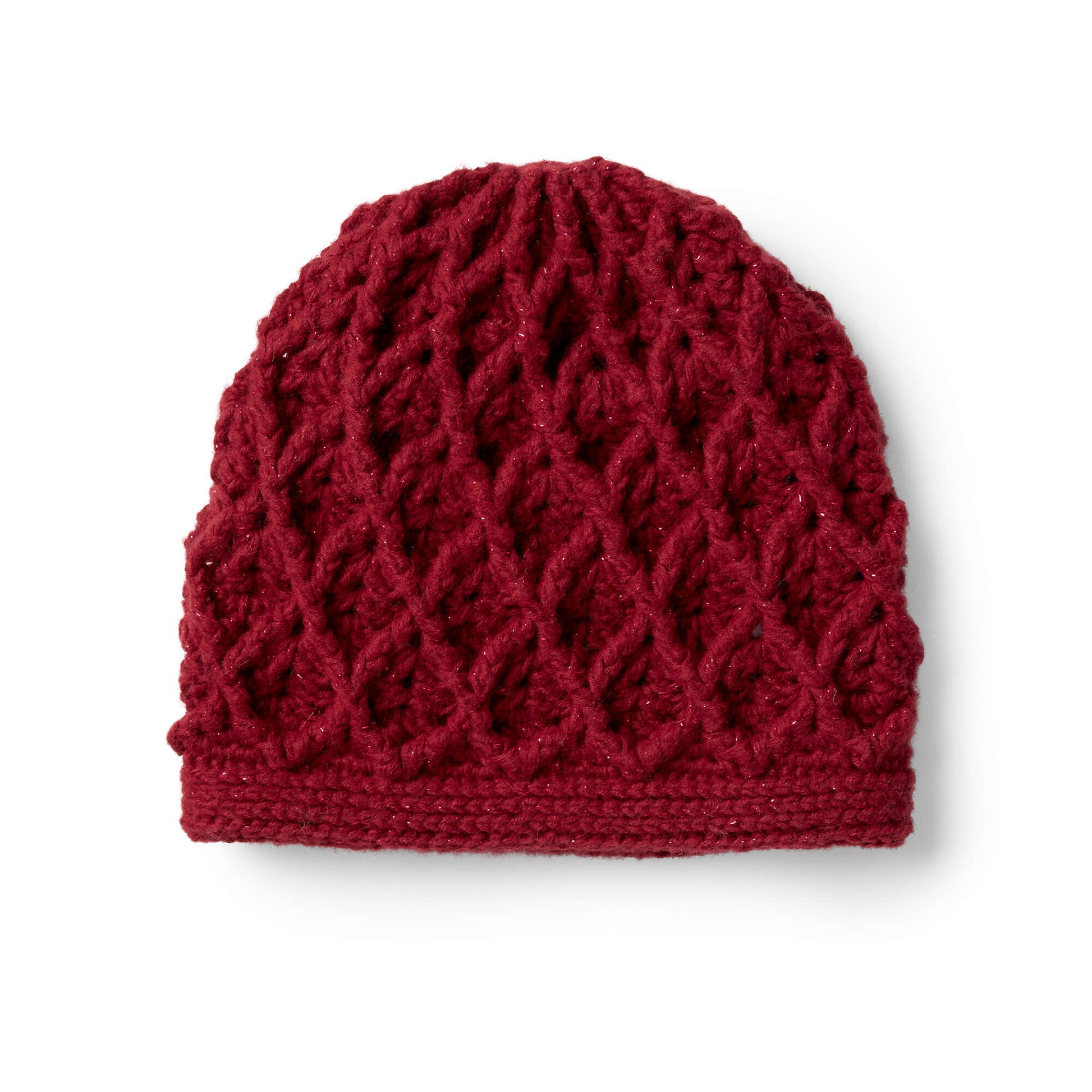 Free Red Heart Crochet Sparkle Hat Pattern