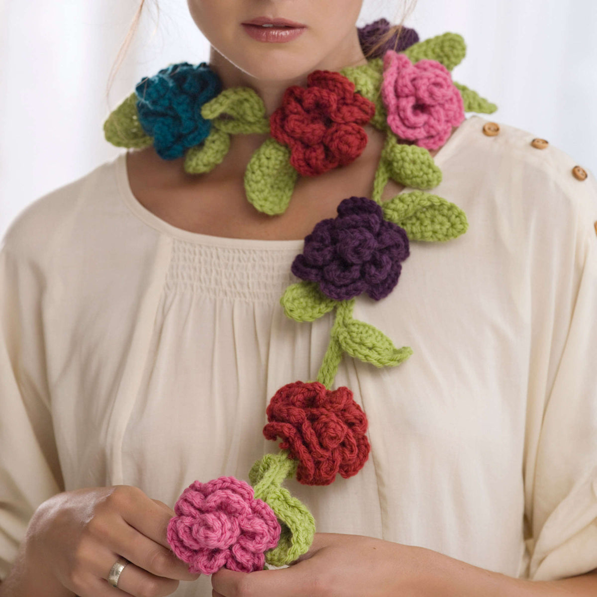 Crochet Scarf made in Red Heart Alpaca Love Yarn