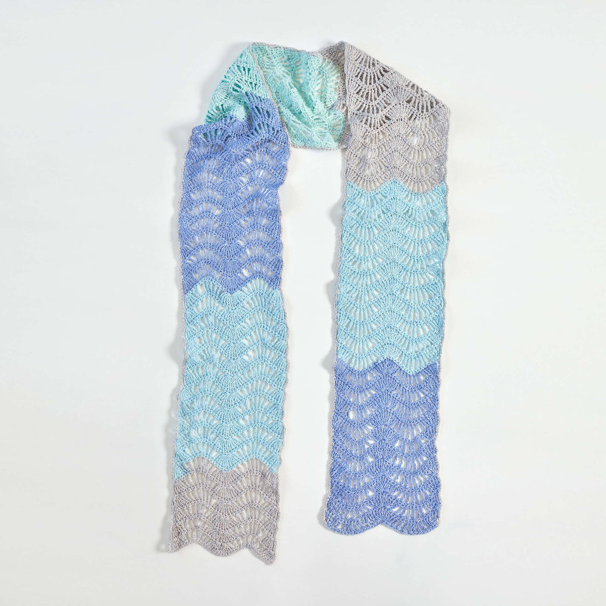 Crochet Scarf made in Red Heart Croquette Yarn