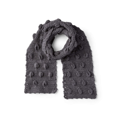 Red Heart Crochet Half Moon Scarf Crochet Scarf made in Red Heart With Love Metallic Yarn