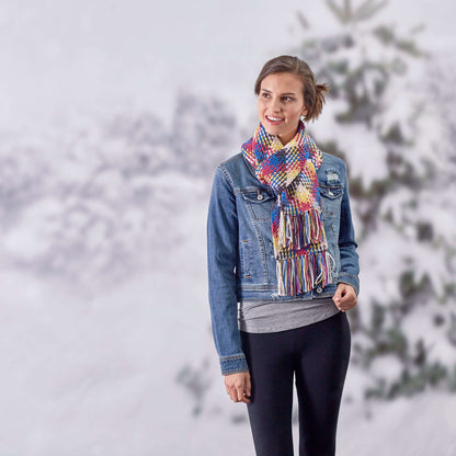 Red Heart Perfect Planned Pooling Scarf Crochet Scarf made in Red Heart Super Saver Pooling Yarn